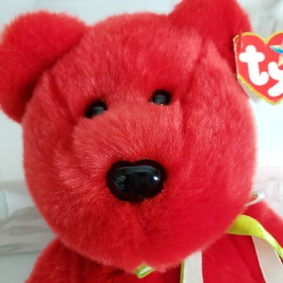 Vintage 1999 Red Ty Beanie Baby Buddy Osito Bear Plush 13" Flag of Mexico - Picture 3 of 10